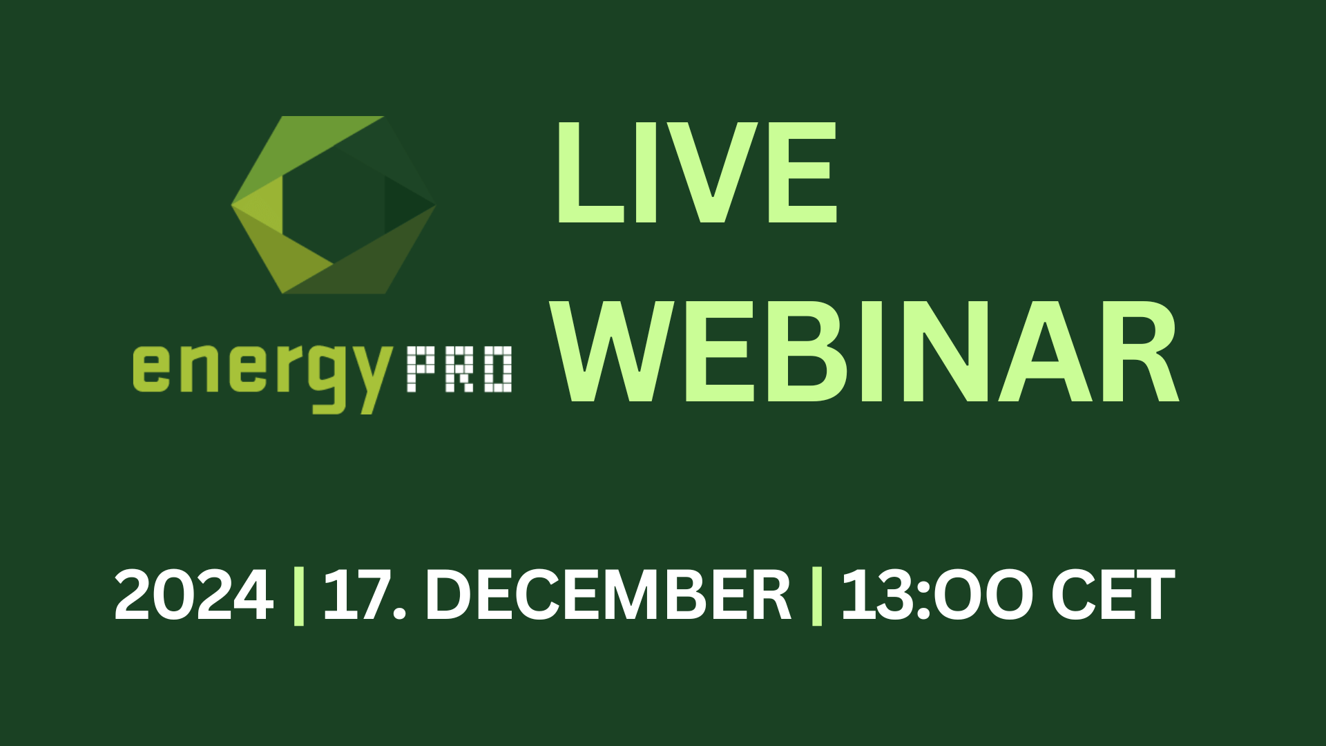 energyPRO 5.0 webinar - register now!